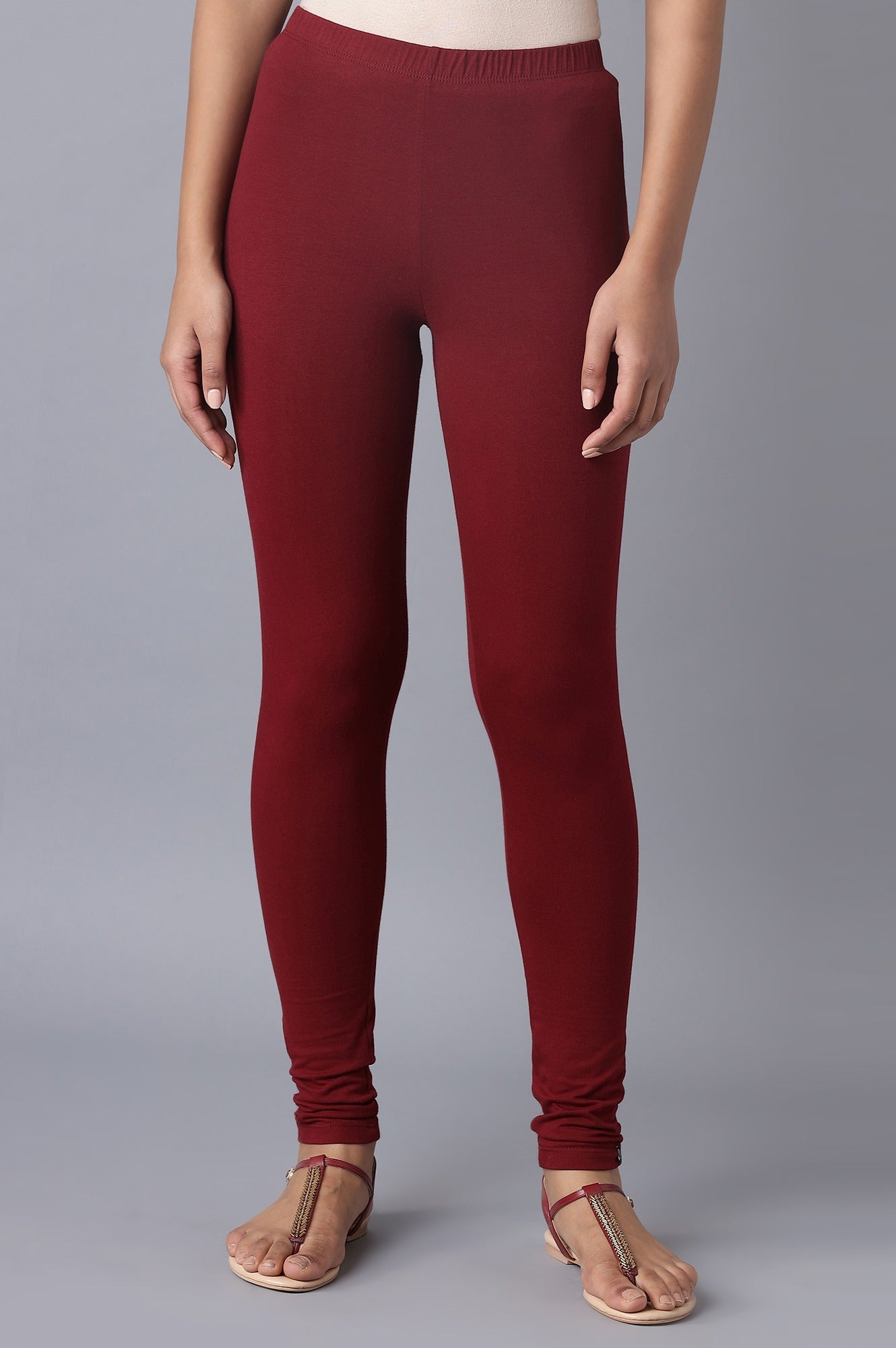 Red Cotton Lycra Tights