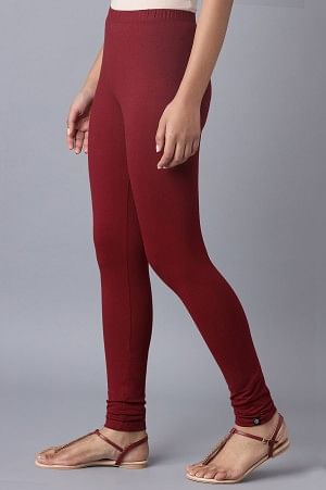 Red Cotton Lycra Tights