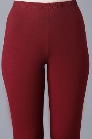 Red Cotton Lycra Tights