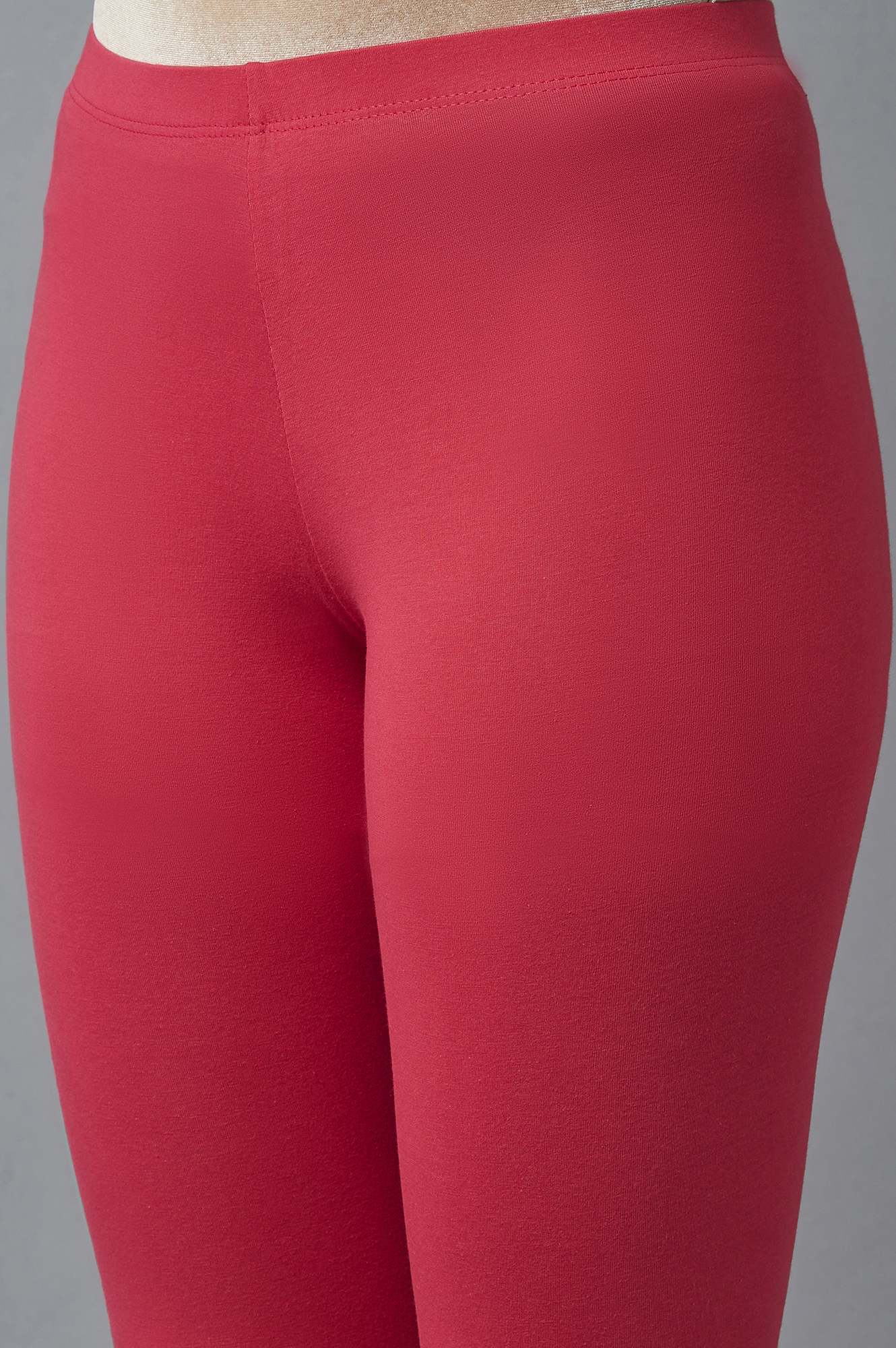 Red Cotton Lycra Tights