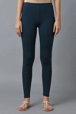 Blue Cotton Lycra Tights