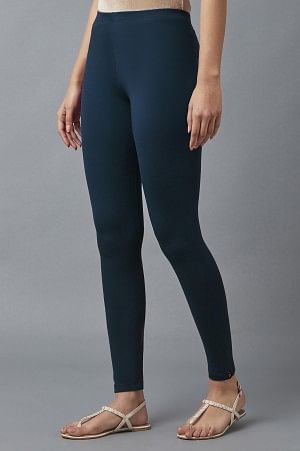 Blue Cotton Lycra Tights