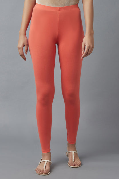 Red Cotton Lycra Tights