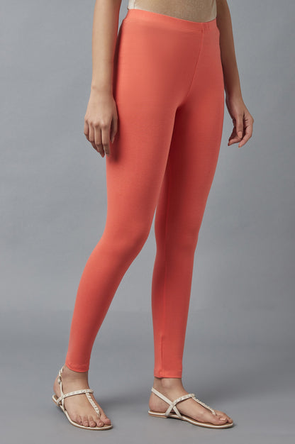 Red Cotton Lycra Tights