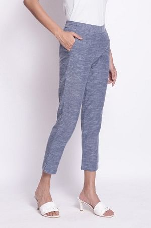 Blue Indo-Western Trouser Pants