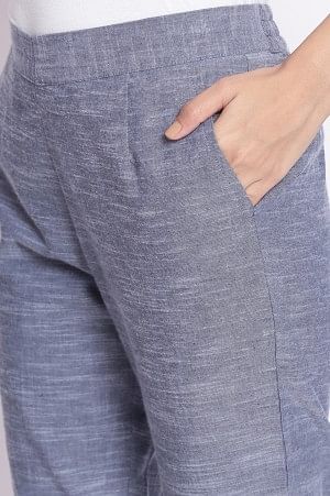 Blue Indo-Western Trouser Pants