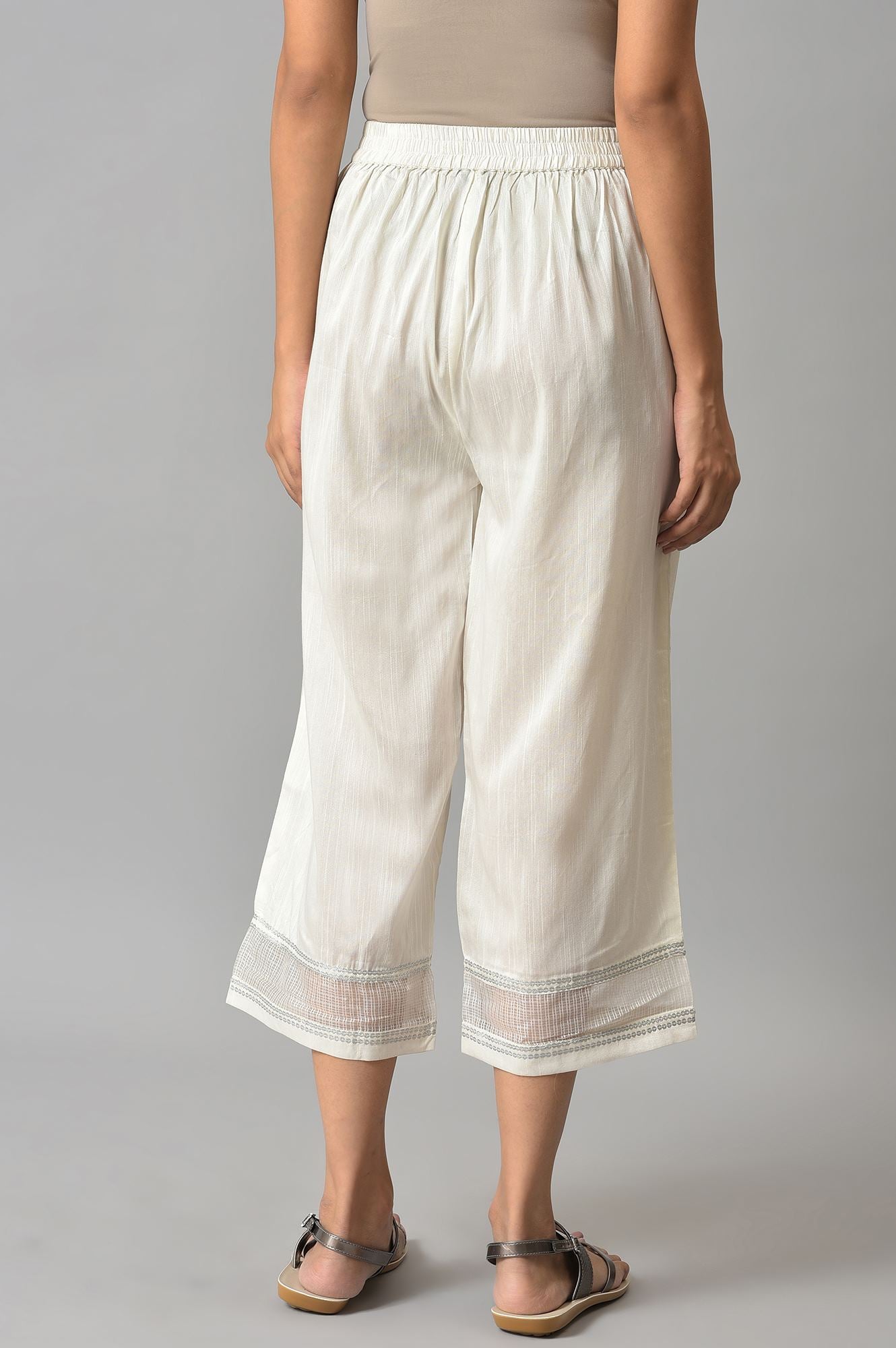 White Gathered Culottes