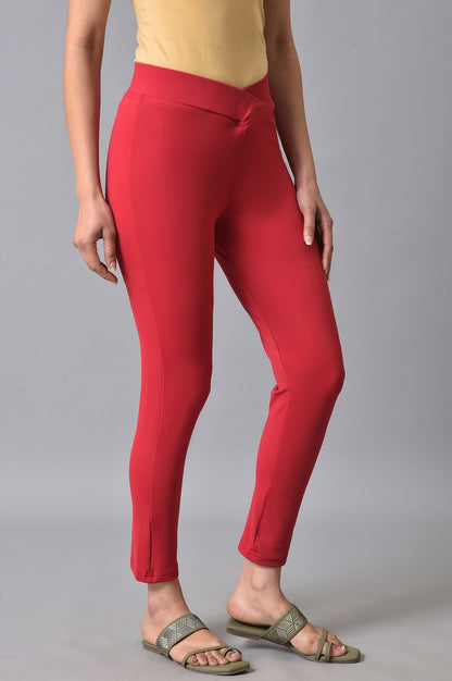 Red Poly Lycra Tights