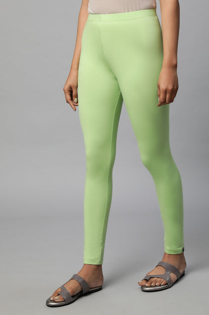 Green Cotton Lycra Tights