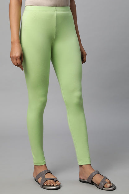 Green Cotton Lycra Tights