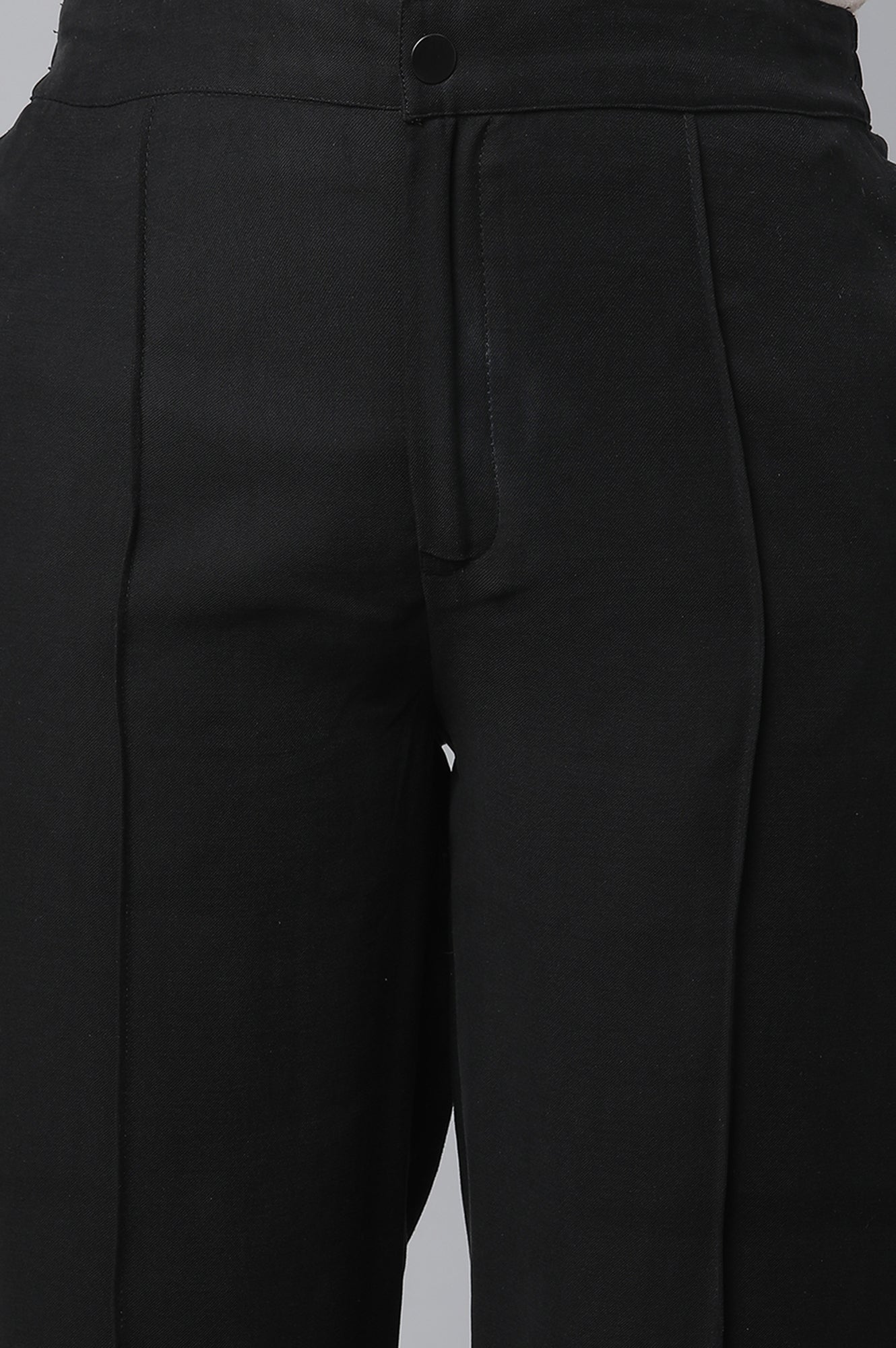 Black Parallel Fit Trouser Pants