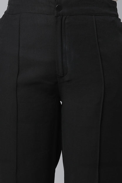 Black Parallel Fit Trouser Pants