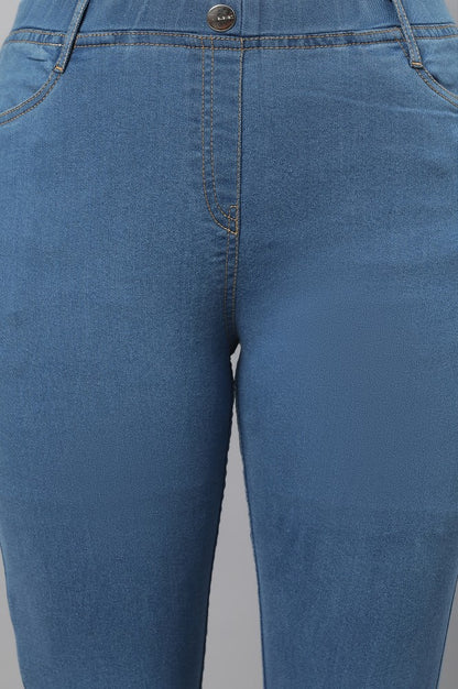 Ice Blue Denim Jeggings