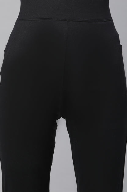 Black Drawstring Yoga Tights