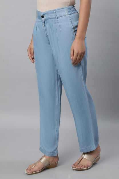 Blue Parallel Denim Pants