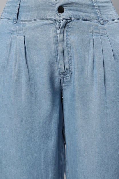 Blue Parallel Denim Pants