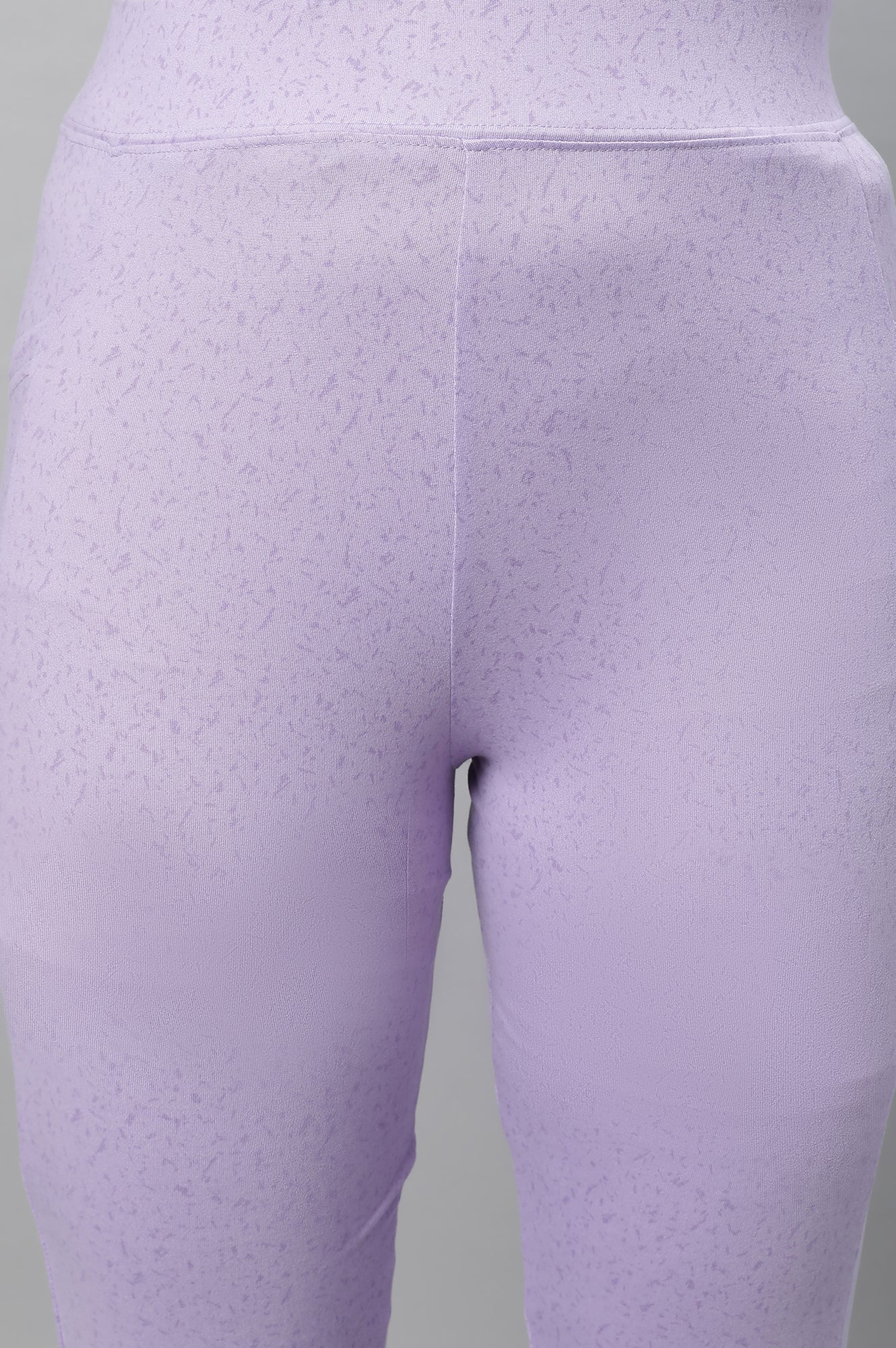 Purple Printed Yoga Tights