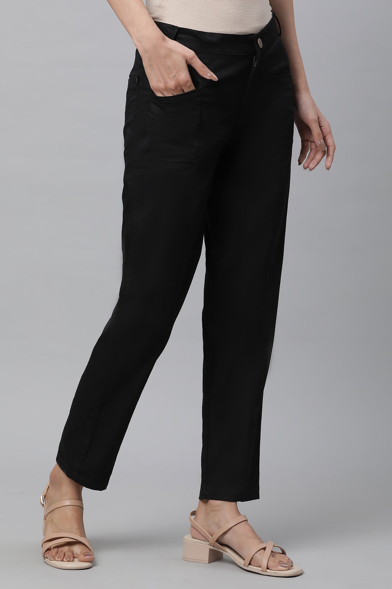 Black Slim Fit Trouser Pants