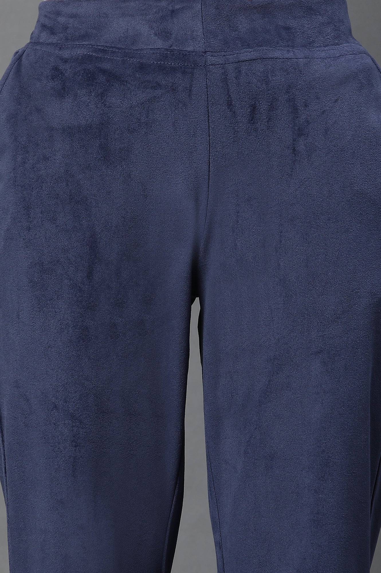 Blue Velvet Straight Pants