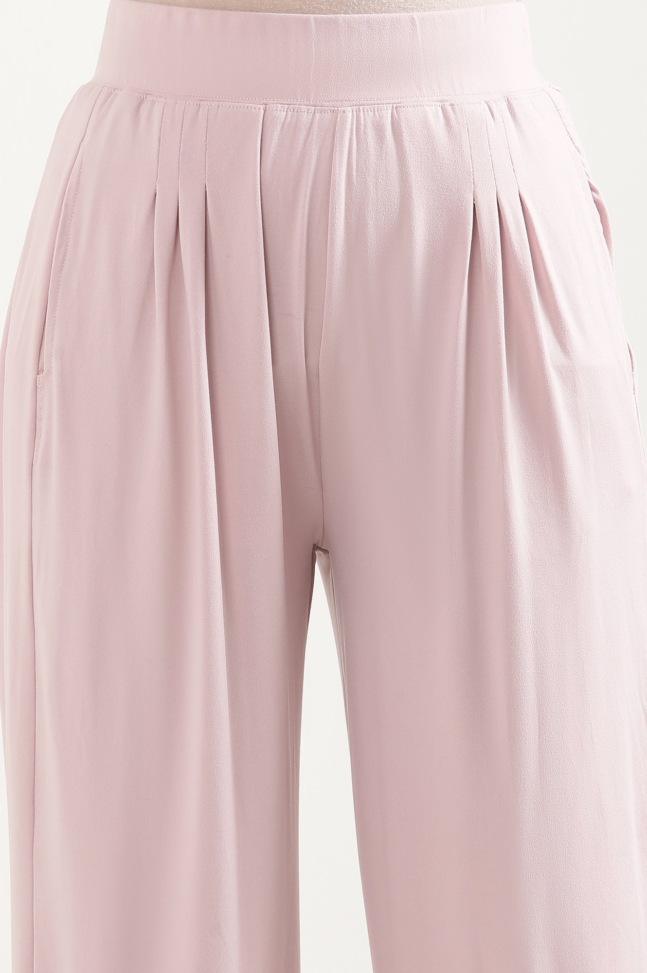 Peach Pleated Harem Pants