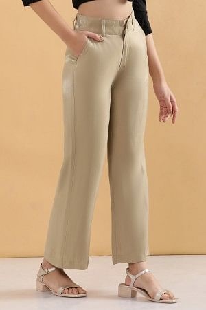 Gold Boot Cut Fir Straight Pants